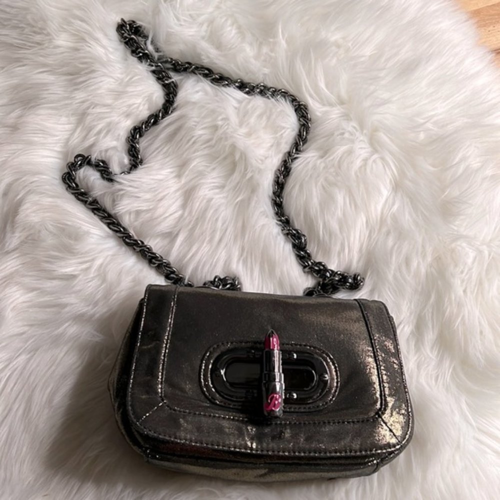 Lipstick Bullet Clasp Metallic Bag